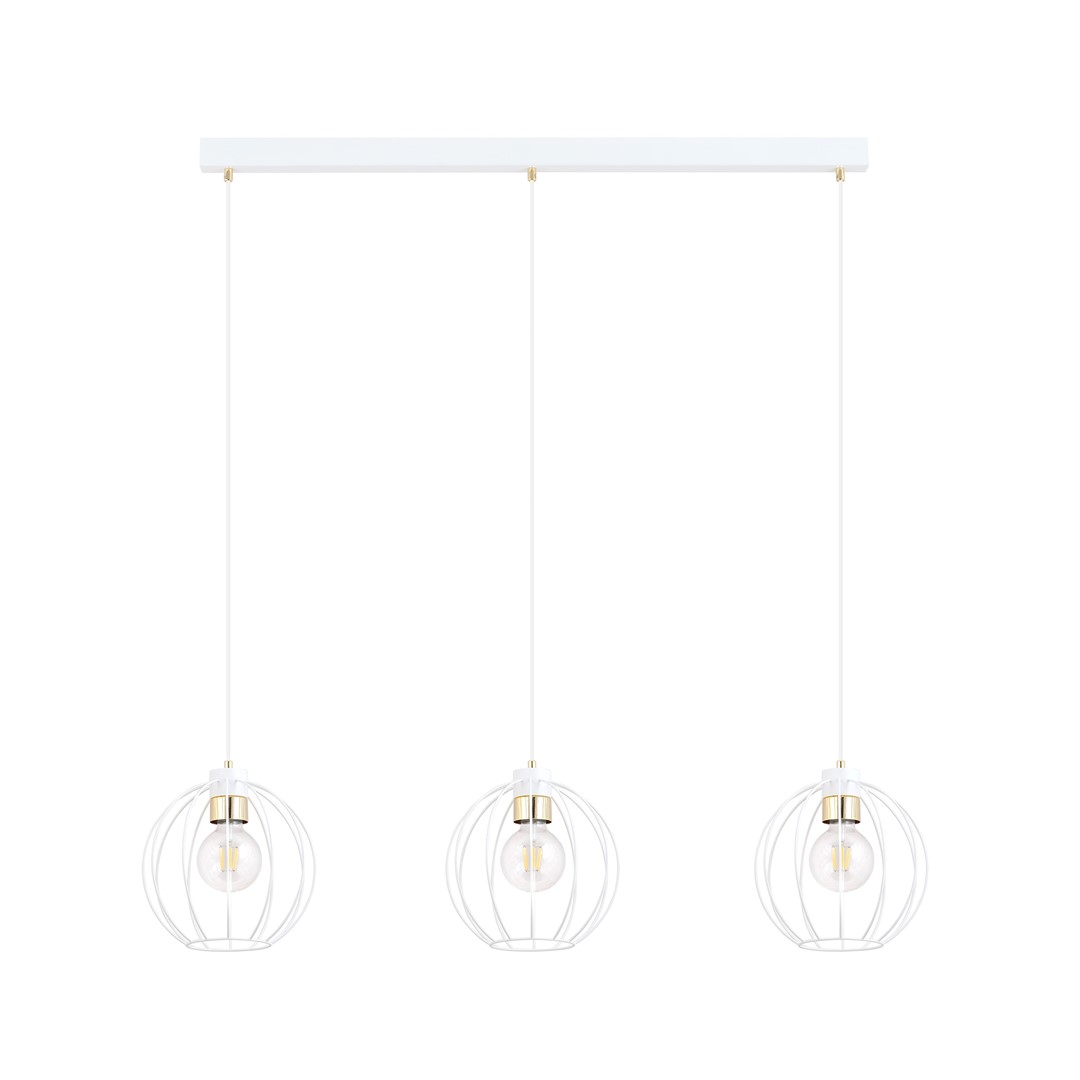 Emibig Visilica GINO 230V 15W MAX LED E27 Čelik Bijela/ Zlatna