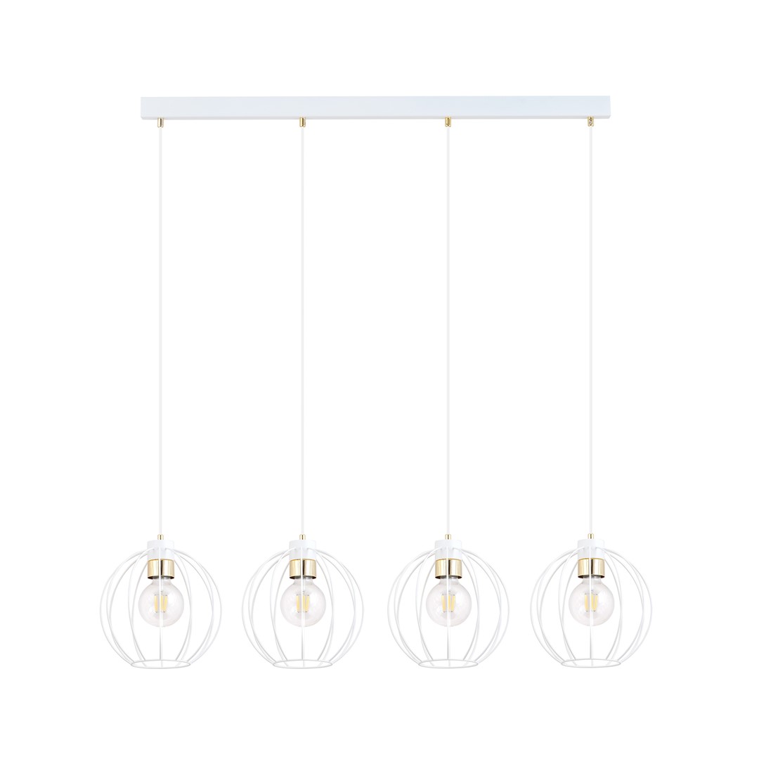 Emibig Visilica GINO 230V 15W MAX LED E27 Čelik Bijela/ Zlatna