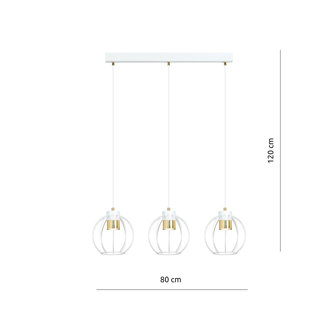 Emibig Visilica AJAX 230V 8W MAX LED GU10 Čelik Crna/ Zlatna