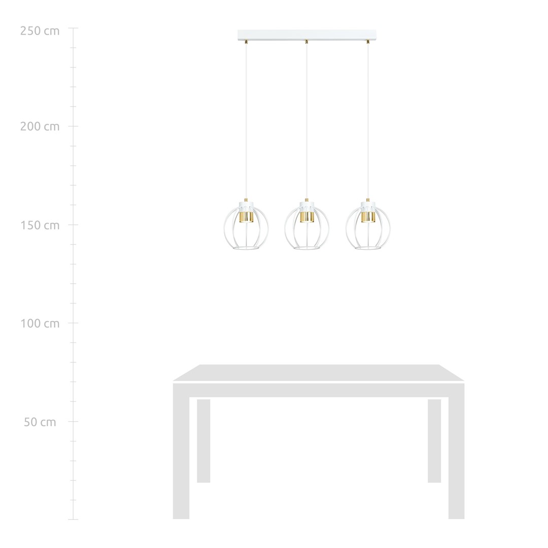 Emibig Visilica AJAX 230V 8W MAX LED GU10 Čelik Crna/ Zlatna