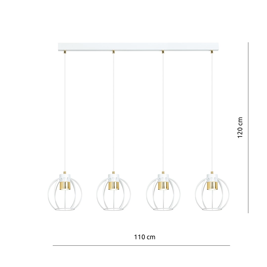 Emibig Visilica AJAX 230V 8W MAX LED GU10 Čelik Crna/ Zlatna