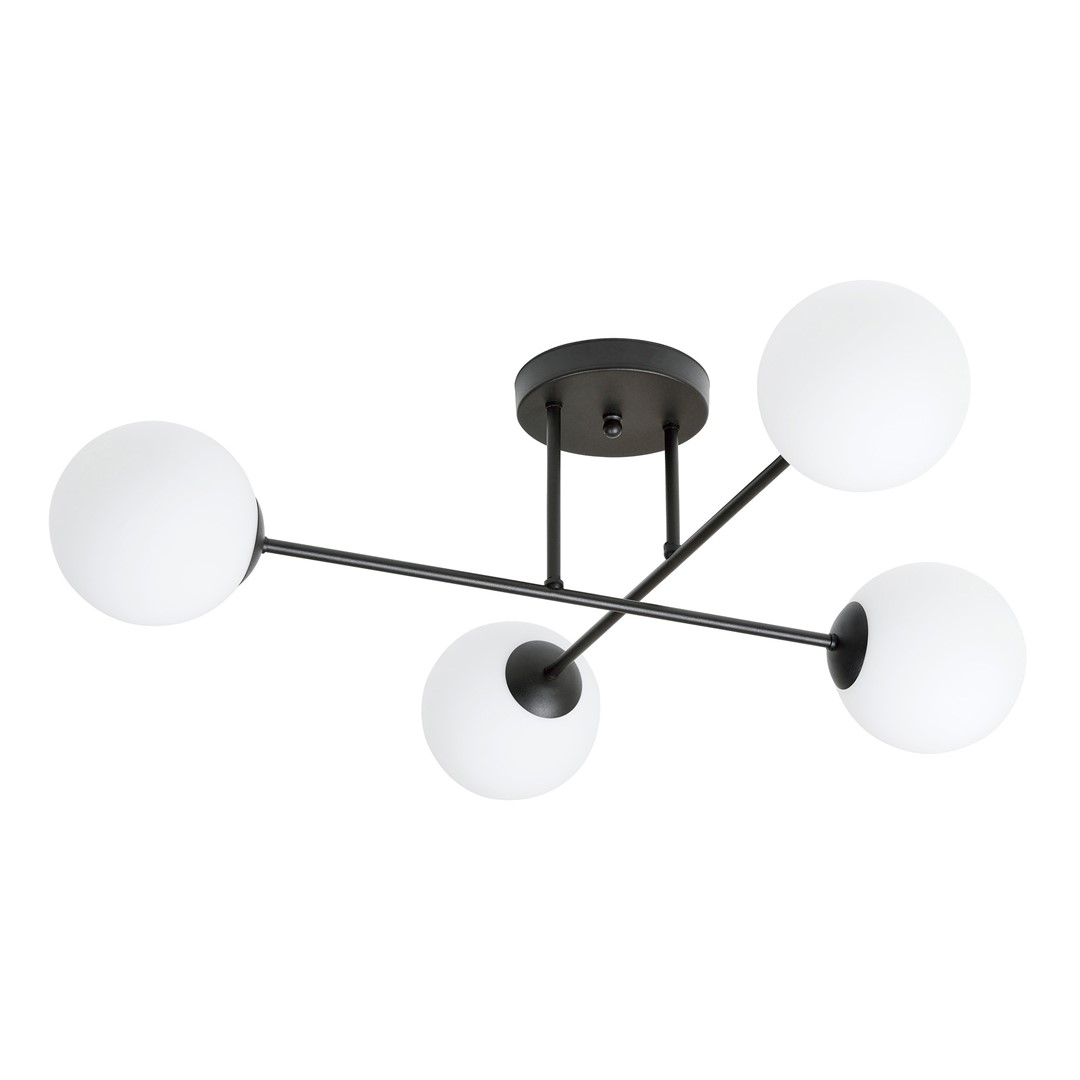 Emibig Stropna svjetiljka ROMA 230V 10W MAX LED E14 Čelik/ Staklo Crna
