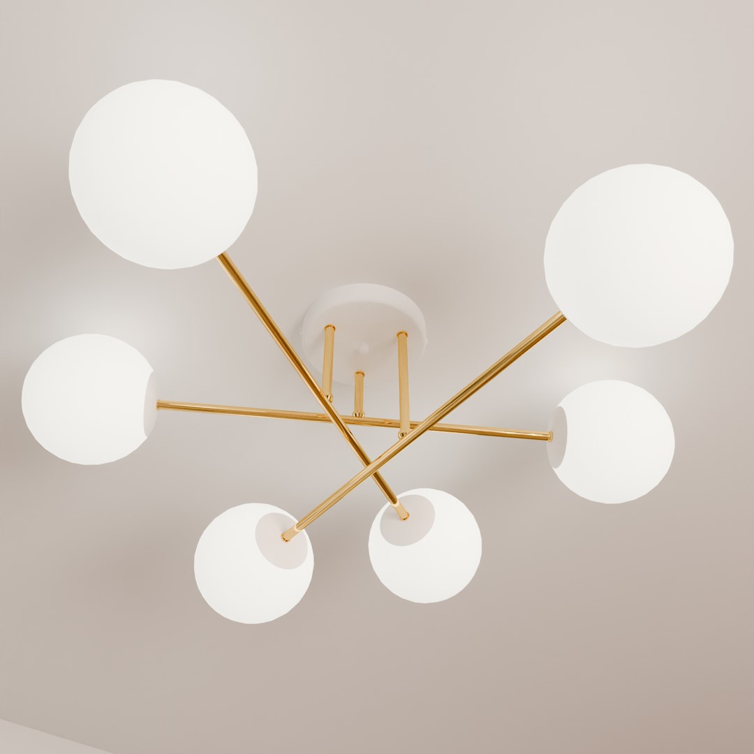 Emibig Stropna svjetiljka MAGNUM 230V 10W MAX LED E14 Čelik/ Staklo Bijela/ Zlatna