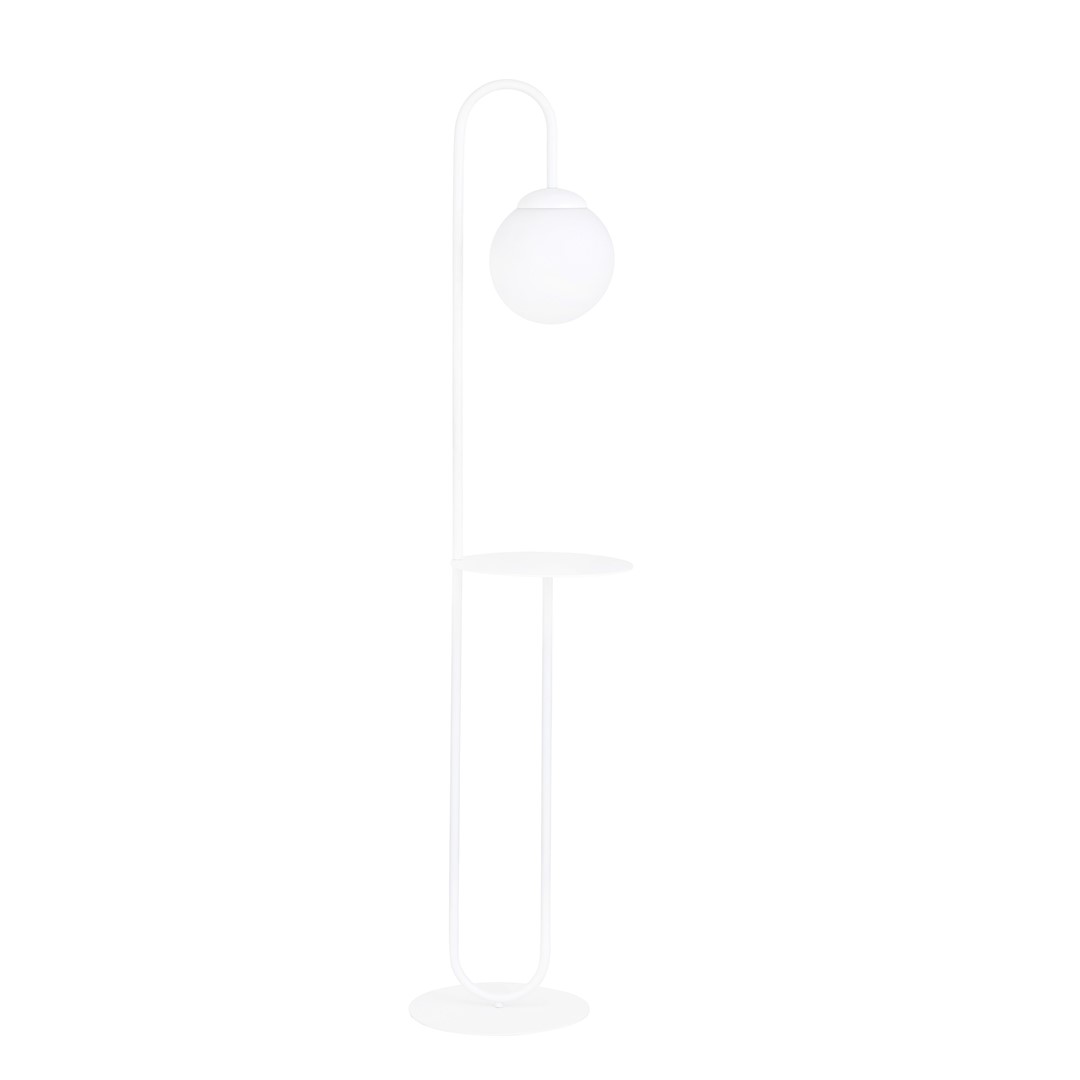Emibig Podna lampa BARI 230V 10W MAX LED E14 Čelik/ Staklo Bijela