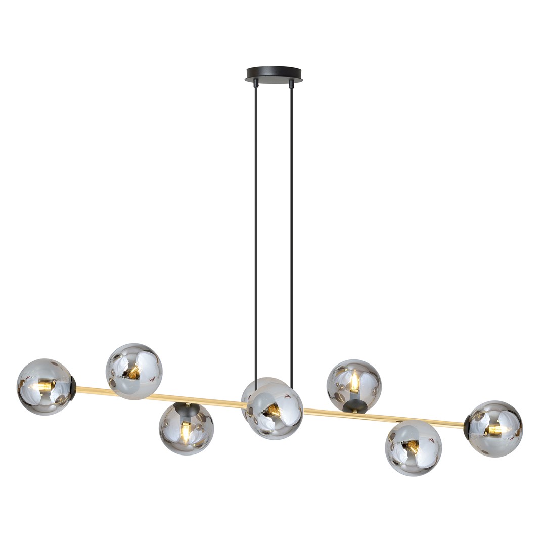 Emibig Visilica GRAVITY 230V 10W MAX LED E14 Čelik/ Staklo Crna/ Zlatna