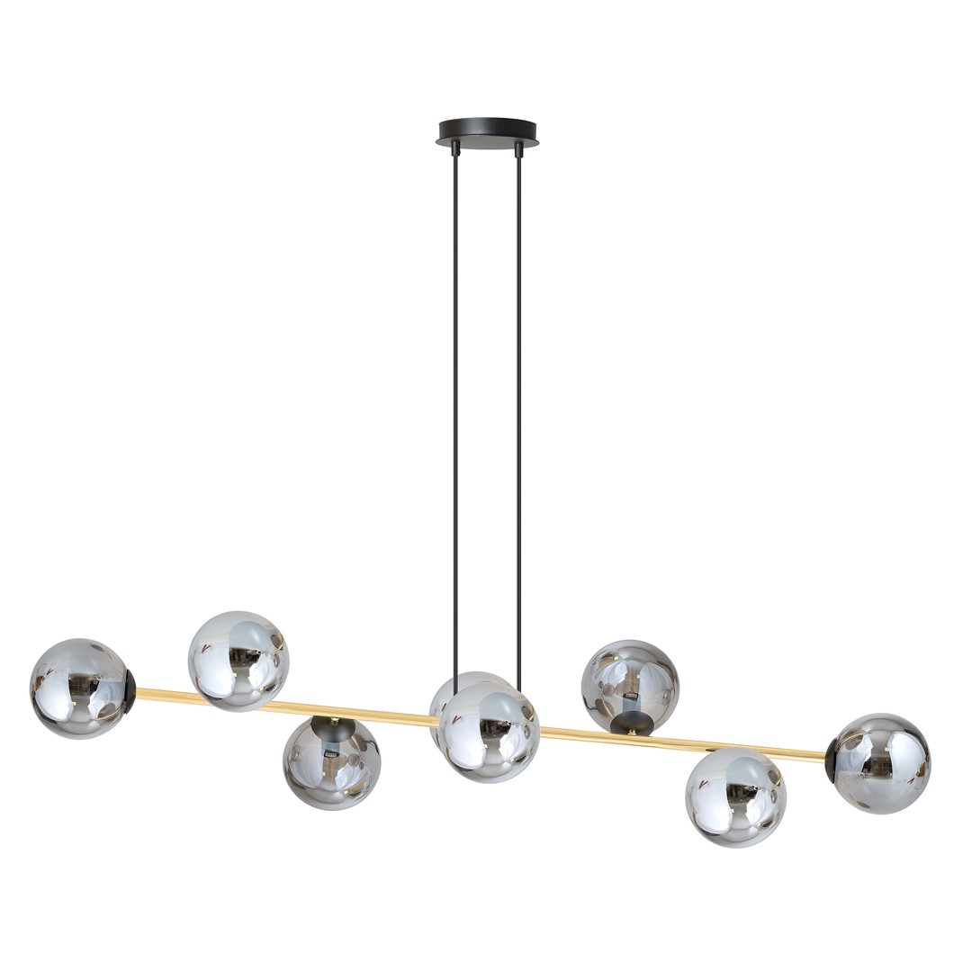 Emibig Visilica GRAVITY 230V 10W MAX LED E14 Čelik/ Staklo Crna/ Zlatna