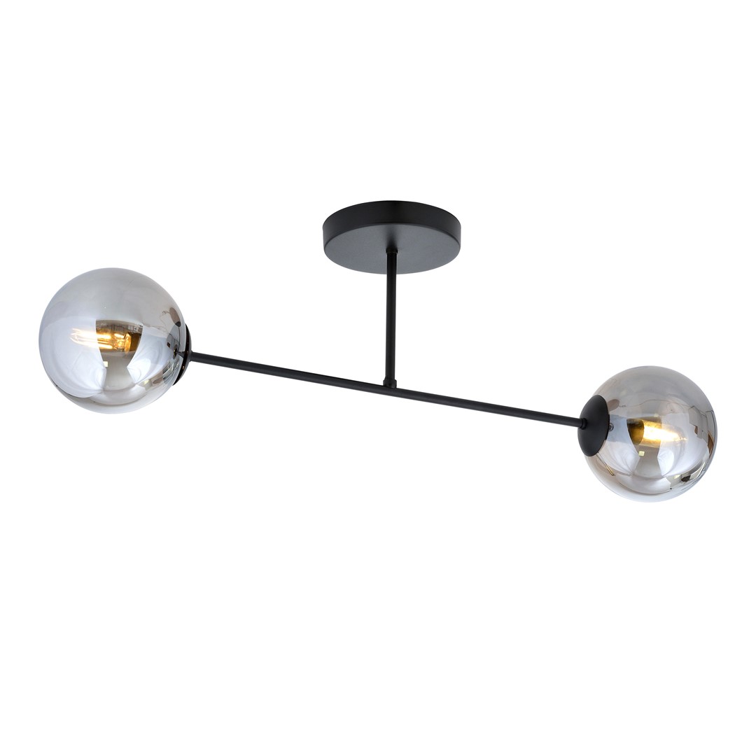 Emibig Stropna svjetiljka ROMA 230V 10W MAX LED E14 Čelik/ Staklo Crna