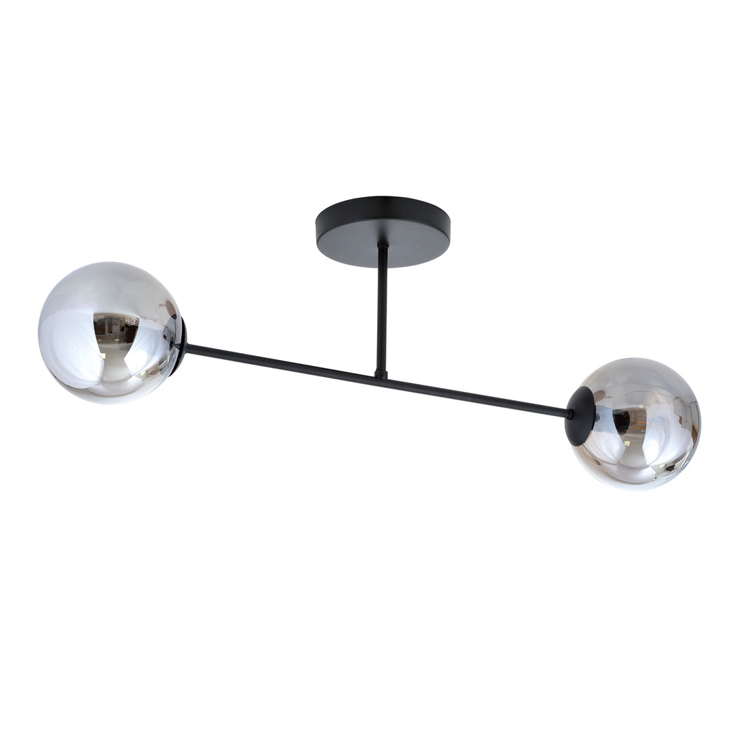 Emibig Stropna svjetiljka ROMA 230V 10W MAX LED E14 Čelik/ Staklo Crna