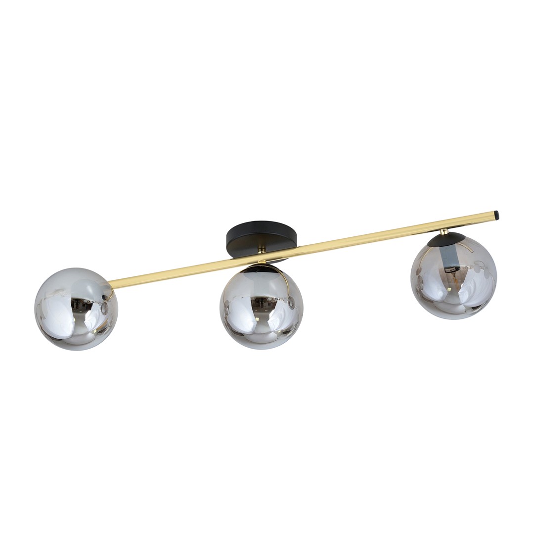 Emibig Stropna svjetiljka SPLENDI 230V 10W MAX LED E14 Čelik/ Staklo Crna/ Zlatna