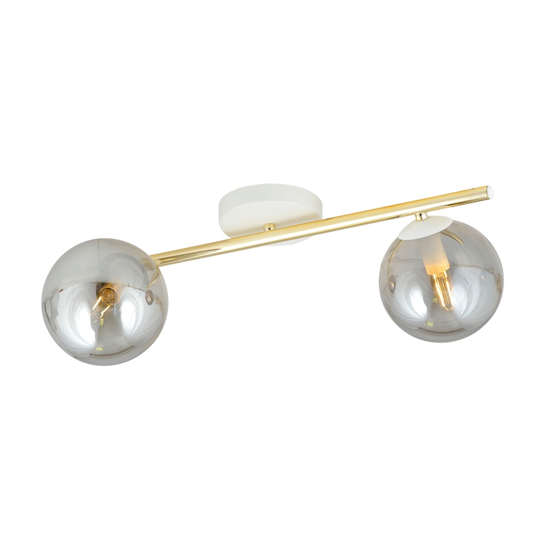 Emibig Stropna svjetiljka SPLENDI 230V 10W MAX LED E14 Čelik/ Staklo Bijela/ Zlatna