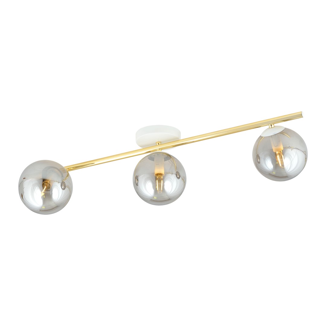 Emibig Stropna svjetiljka SPLENDI 230V 10W MAX LED E14 Čelik/ Staklo Bijela/ Zlatna