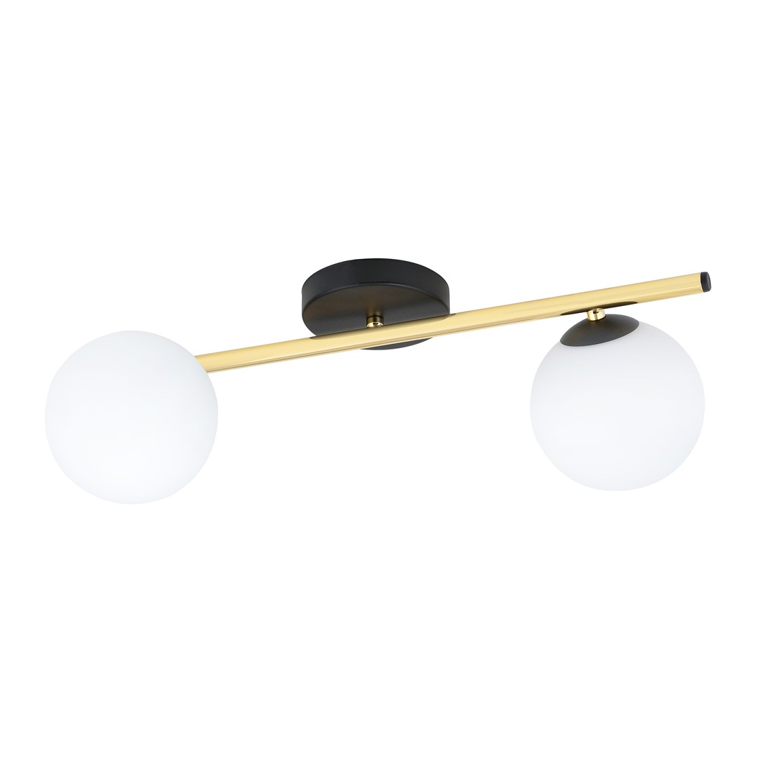 Emibig Stropna svjetiljka SPLENDI 230V 10W MAX LED E14 Čelik/ Staklo Crna/ Zlatna