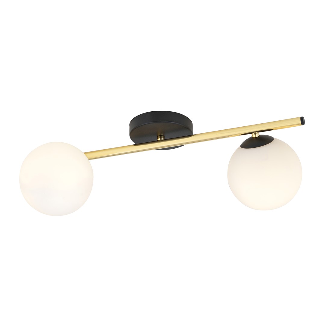 Emibig Stropna svjetiljka SPLENDI 230V 10W MAX LED E14 Čelik/ Staklo Crna/ Zlatna