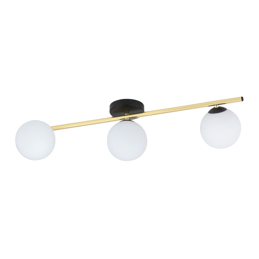 Emibig Stropna svjetiljka SPLENDI 230V 10W MAX LED E14 Čelik/ Staklo Crna/ Zlatna
