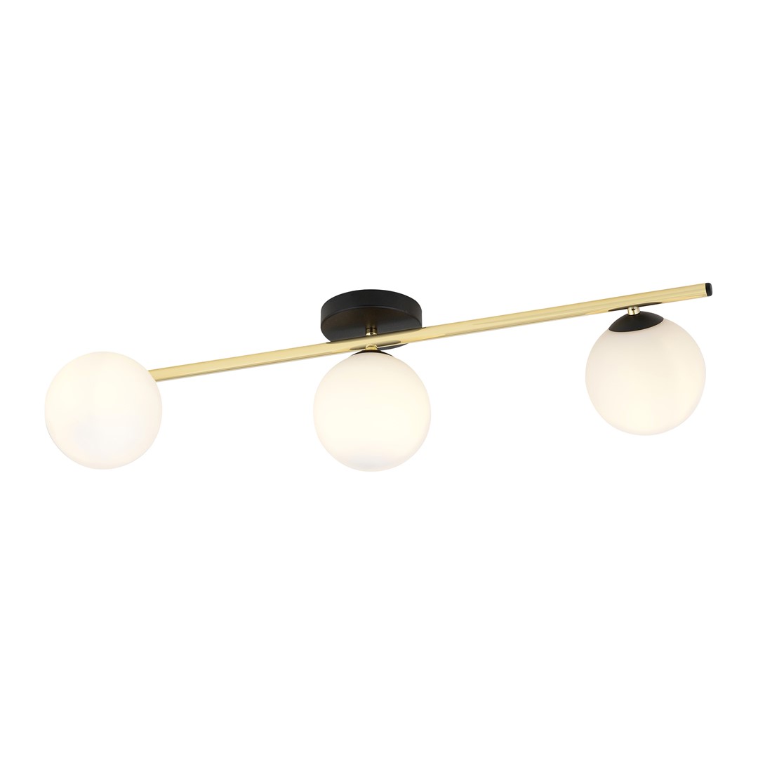 Emibig Stropna svjetiljka SPLENDI 230V 10W MAX LED E14 Čelik/ Staklo Crna/ Zlatna