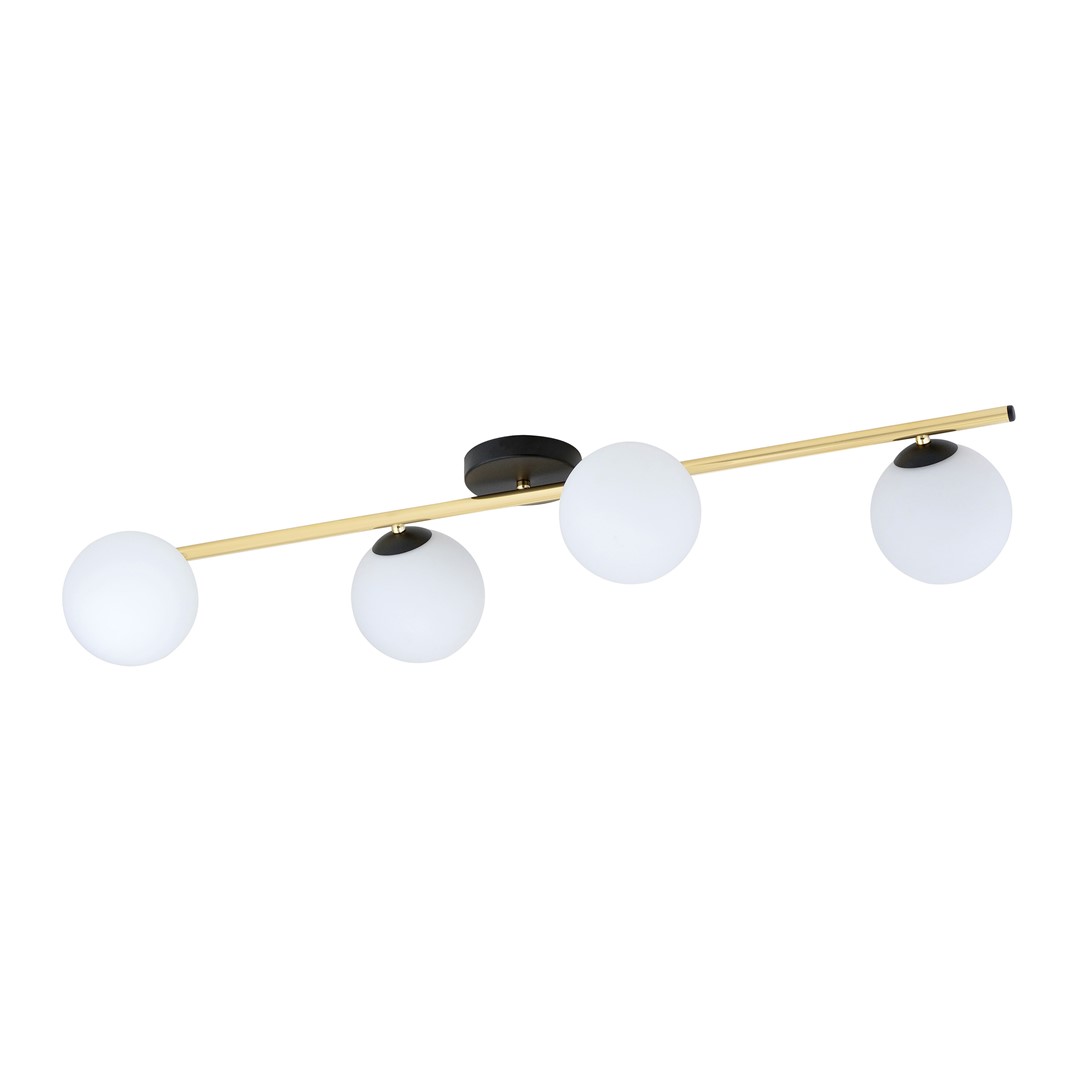 Emibig Stropna svjetiljka SPLENDI 230V 10W MAX LED E14 Čelik/ Staklo Crna/ Zlatna