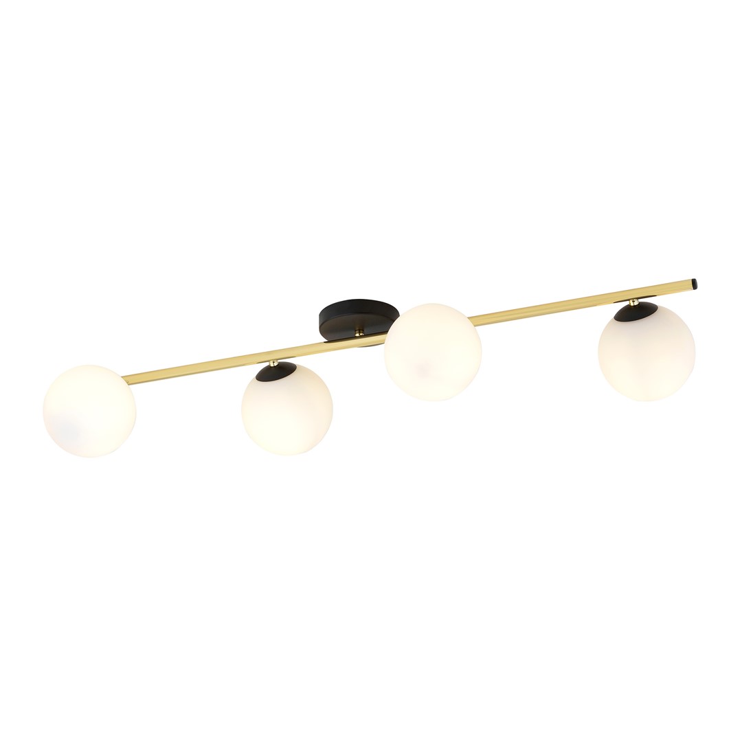 Emibig Stropna svjetiljka SPLENDI 230V 10W MAX LED E14 Čelik/ Staklo Crna/ Zlatna
