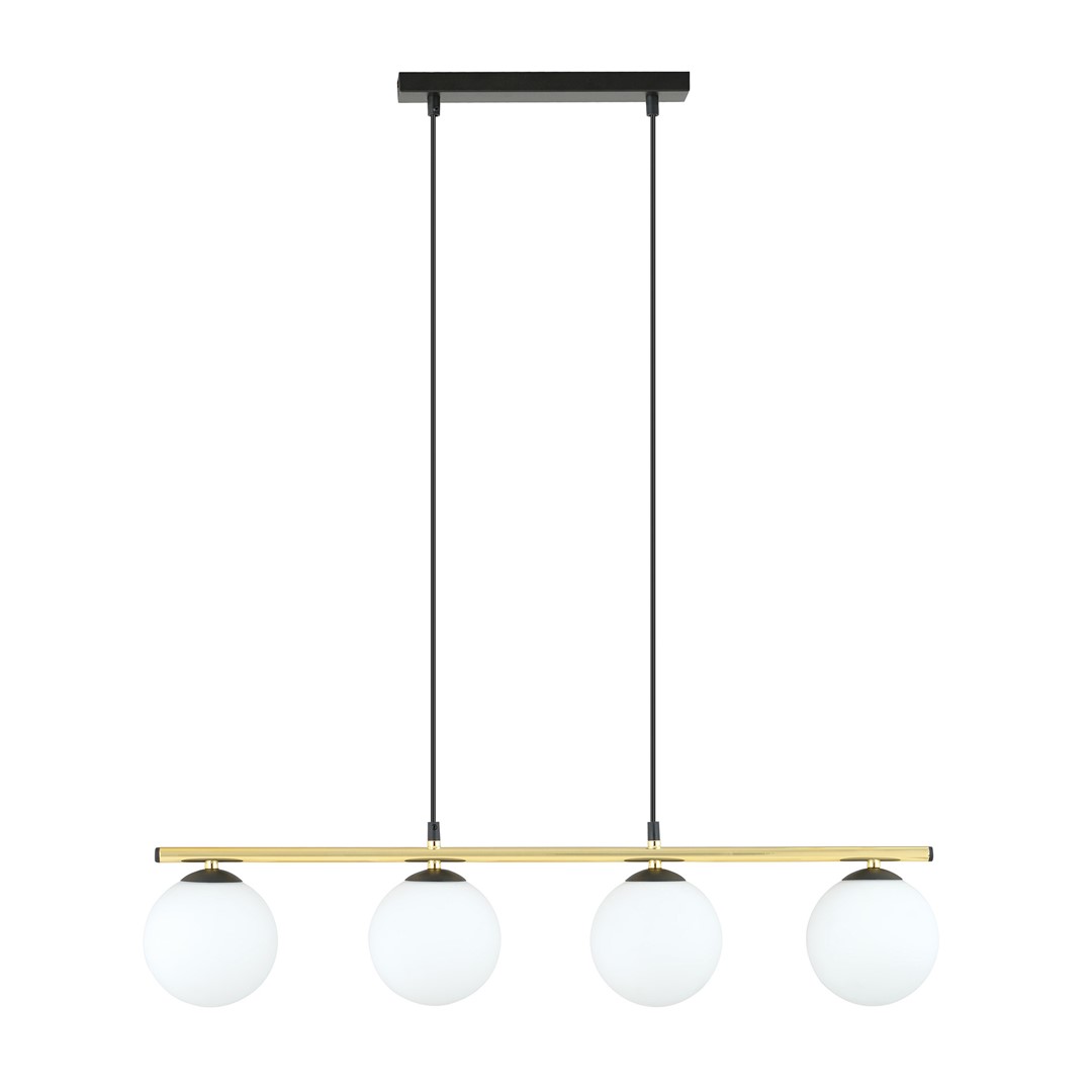 Emibig Visilica ALORA 230V 10W MAX LED E14 Čelik/ Staklo Crna/ Zlatna