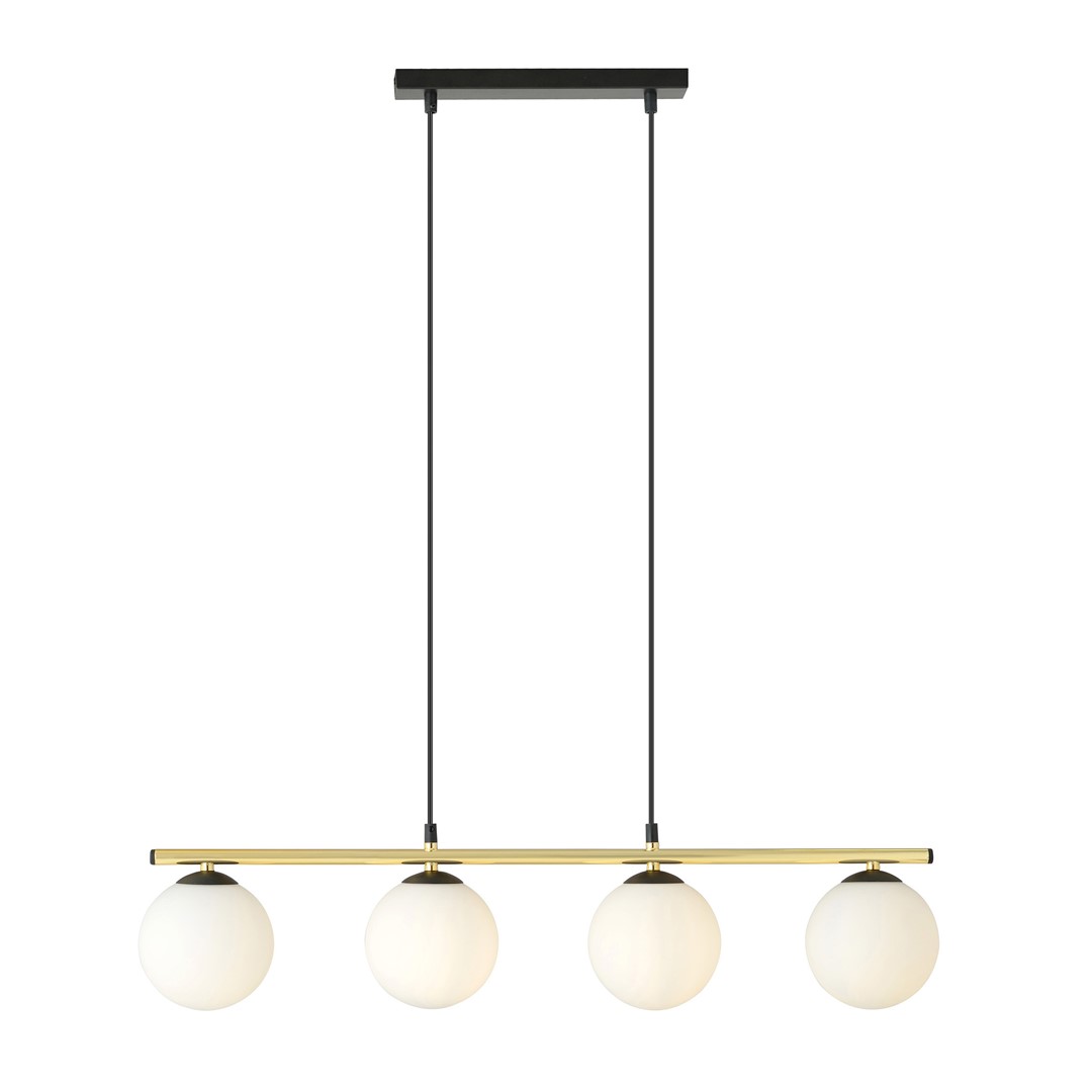 Emibig Visilica ALORA 230V 10W MAX LED E14 Čelik/ Staklo Crna/ Zlatna