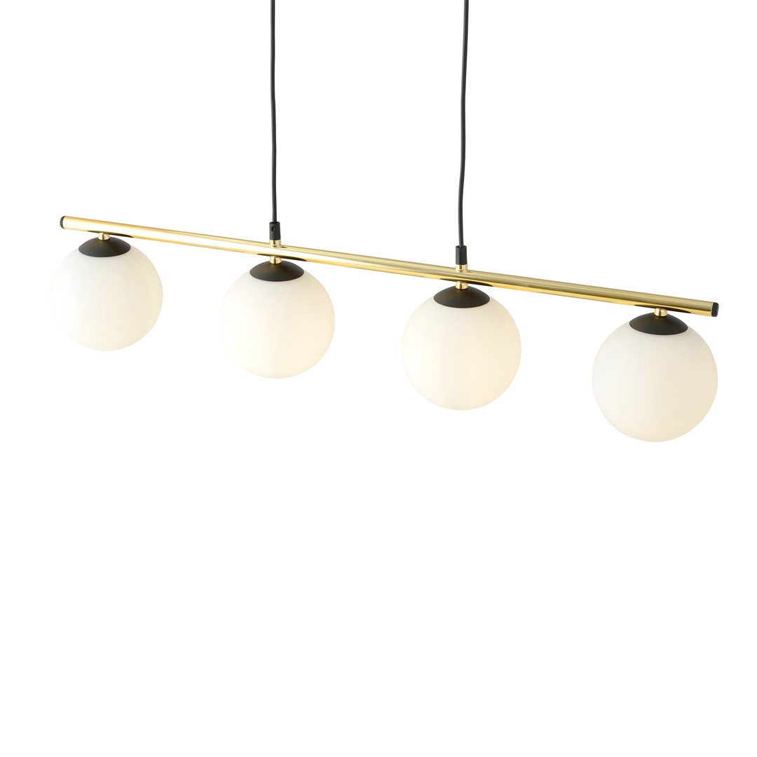 Emibig Visilica ALORA 230V 10W MAX LED E14 Čelik/ Staklo Crna/ Zlatna