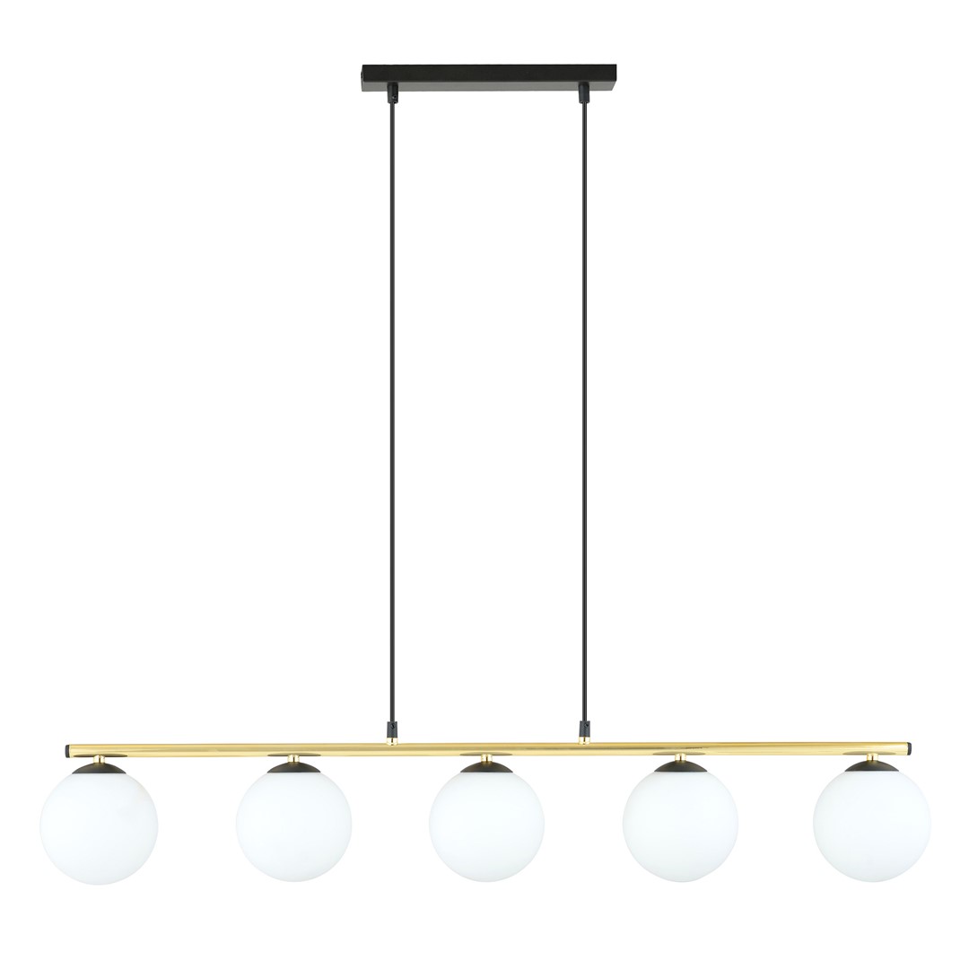 Emibig Visilica ALLORA 230V 10W MAX LED E14 Čelik/ Staklo Crna/ Zlatna