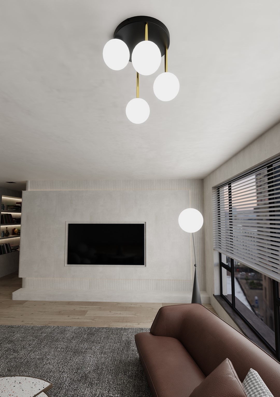 Emibig Stropna svjetiljka DOLCE 230V 10W MAX LED E14 Čelik/ Staklo Crna/ Zlatna