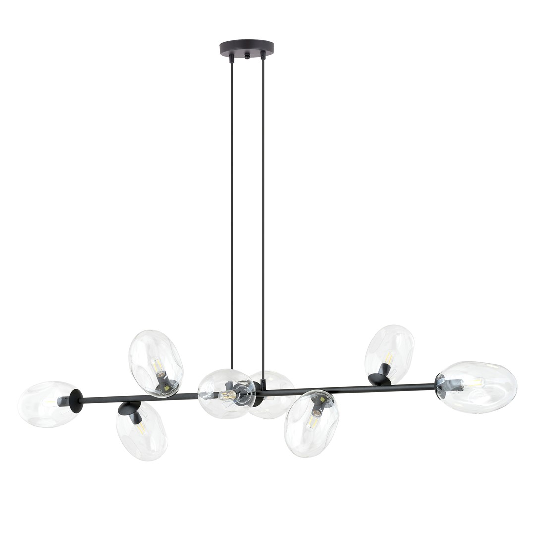 Emibig Visilica PANDORA 230V 10W MAX LED E14 Čelik/ Staklo Crna