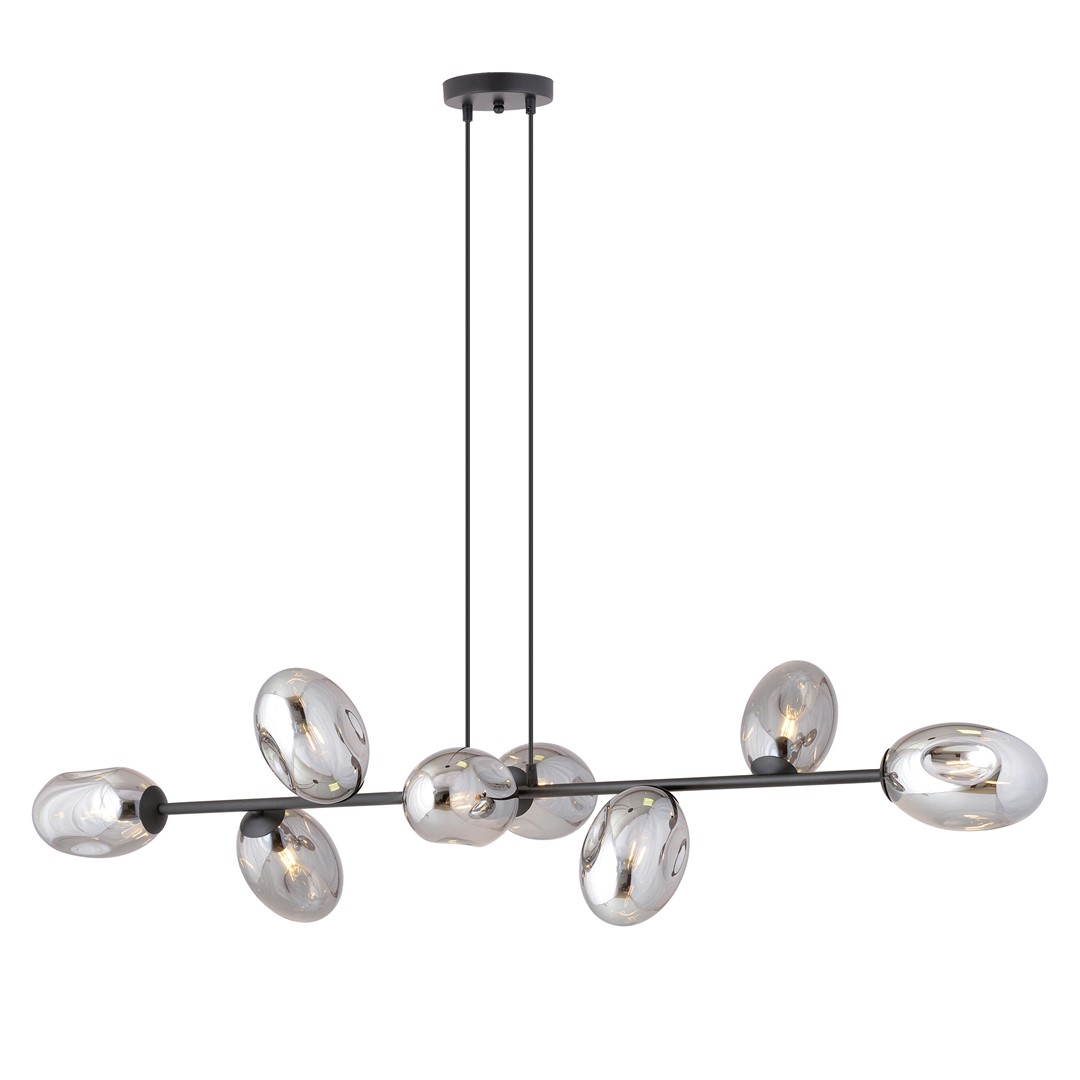 Emibig Visilica PANDORA 230V 10W MAX LED E14 Čelik/ Staklo Crna