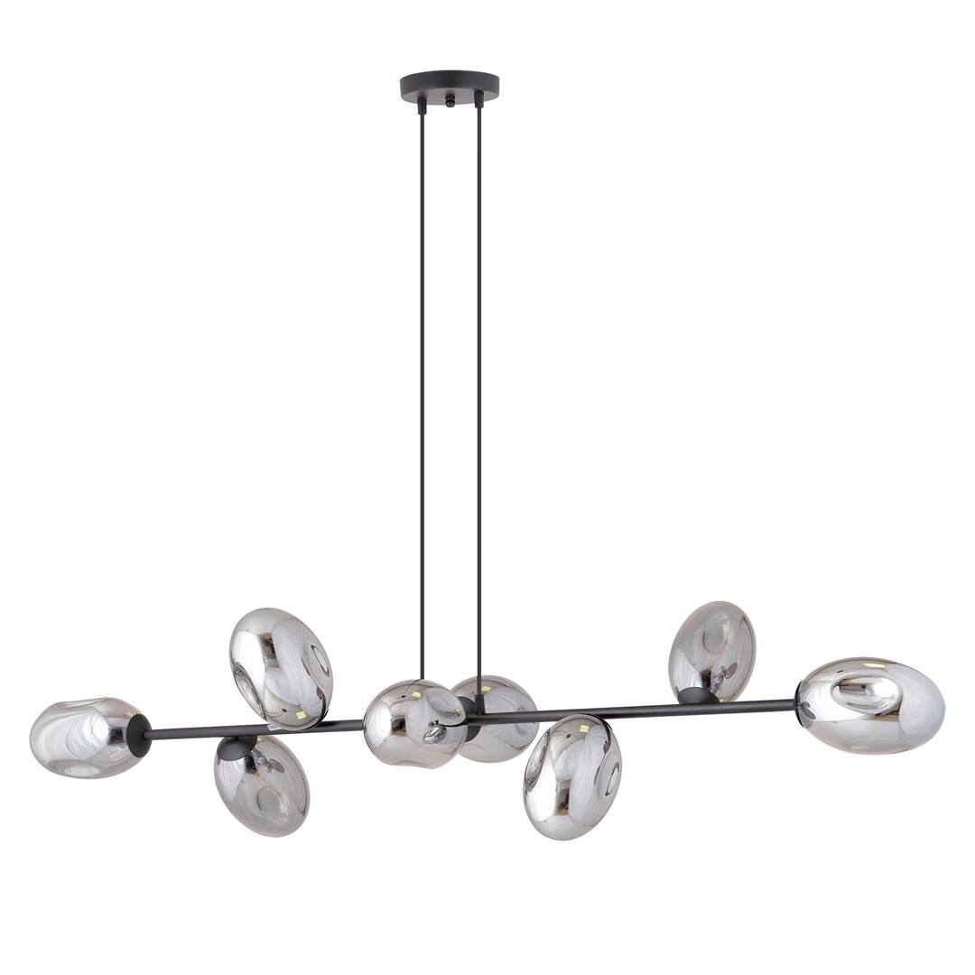 Emibig Visilica PANDORA 230V 10W MAX LED E14 Čelik/ Staklo Crna