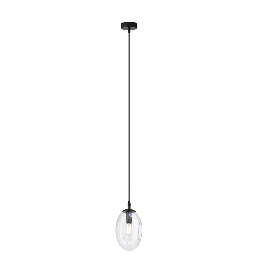 Emibig Visilica ASTRAL 230V 10W MAX LED E14 Čelik/ Staklo Crna