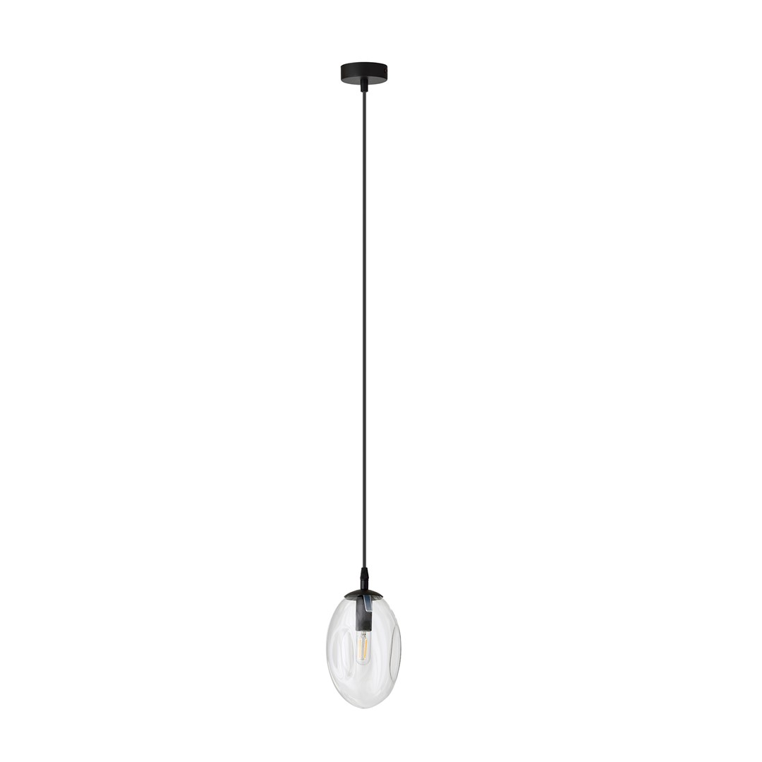 Emibig Visilica ASTRAL 230V 10W MAX LED E14 Čelik/ Staklo Crna