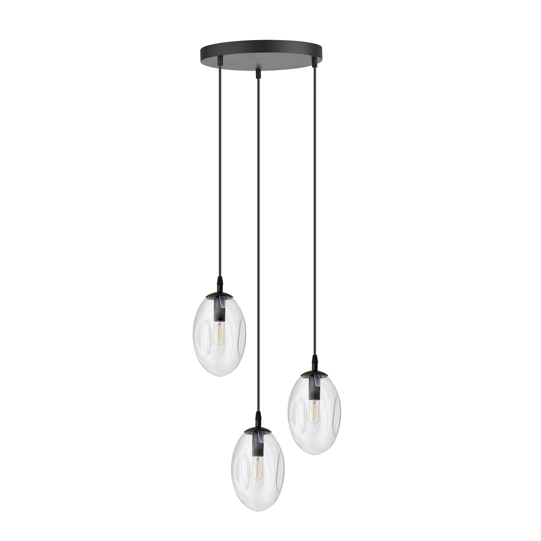 Emibig Visilica ASTRAL 230V 10W MAX LED E14 Čelik/ Staklo Crna
