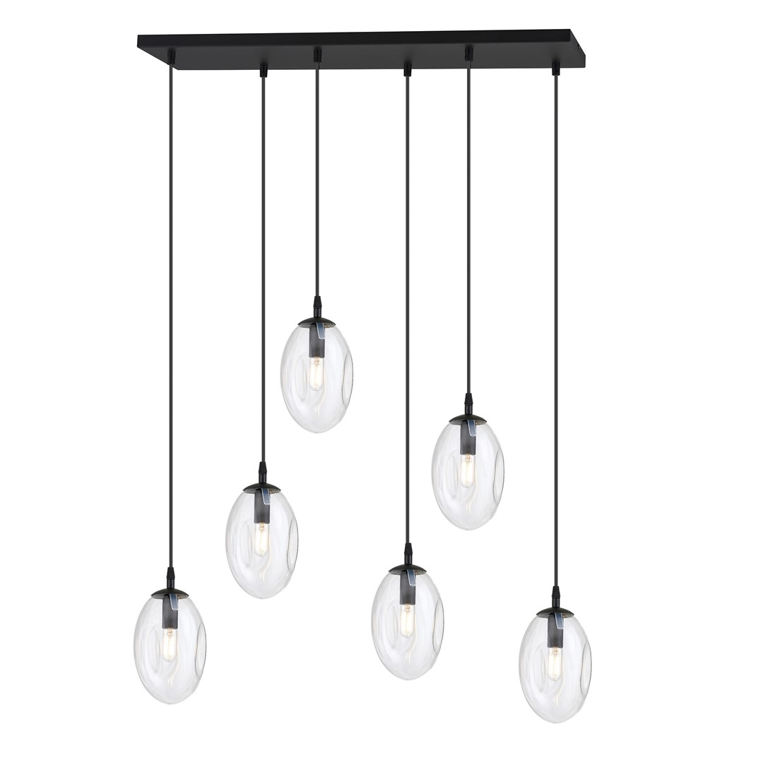 Emibig Visilica ASTRAL 230V 10W MAX LED E14 Čelik/ Staklo Crna