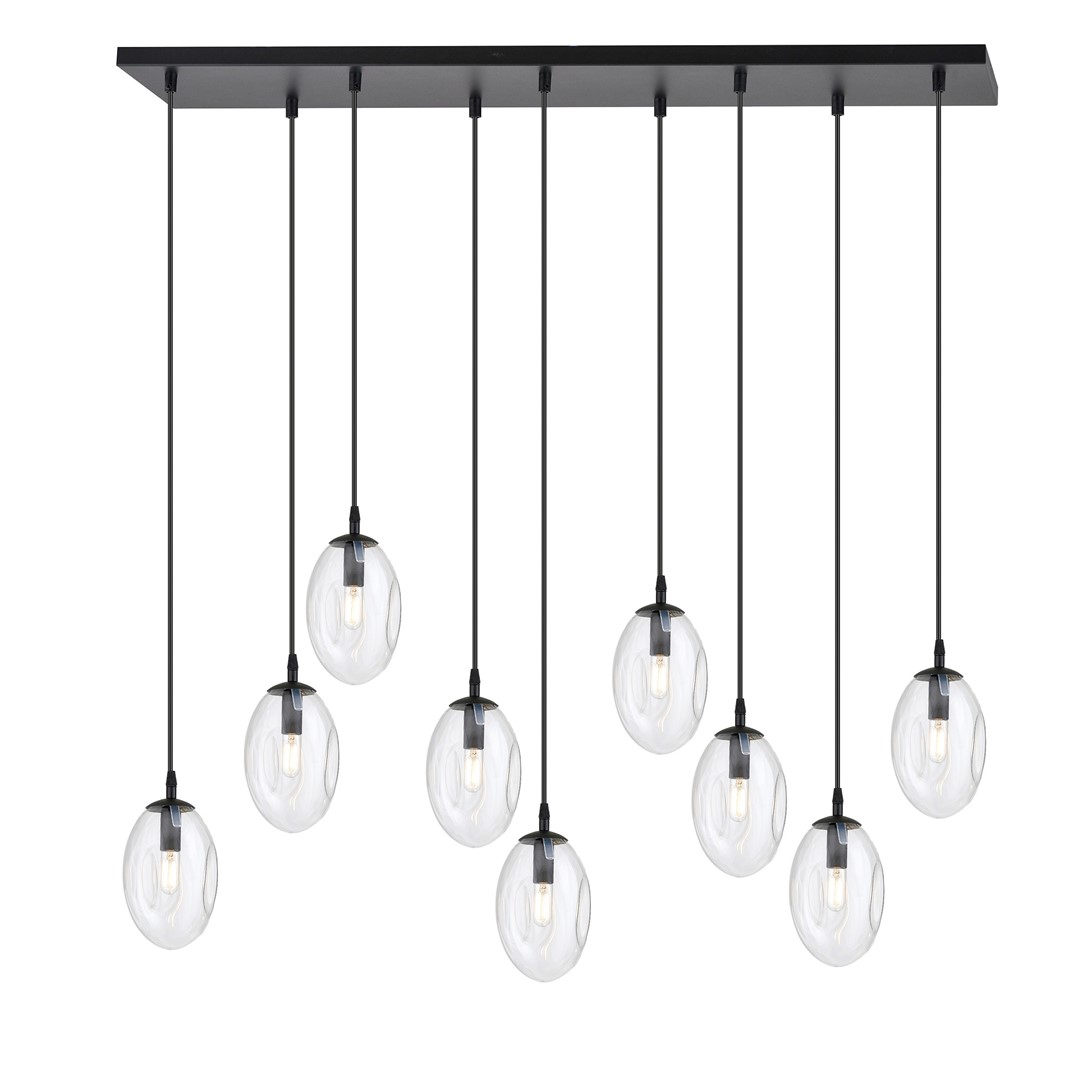 Emibig Visilica ASTRAL 230V 10W MAX LED E14 Čelik/ Staklo Crna