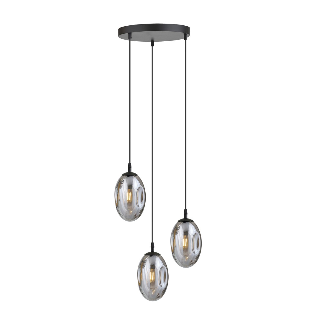 Emibig Visilica ASTRAL 230V 10W MAX LED E14 Čelik/ Staklo Crna