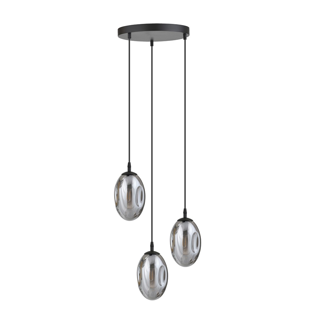 Emibig Visilica ASTRAL 230V 10W MAX LED E14 Čelik/ Staklo Crna