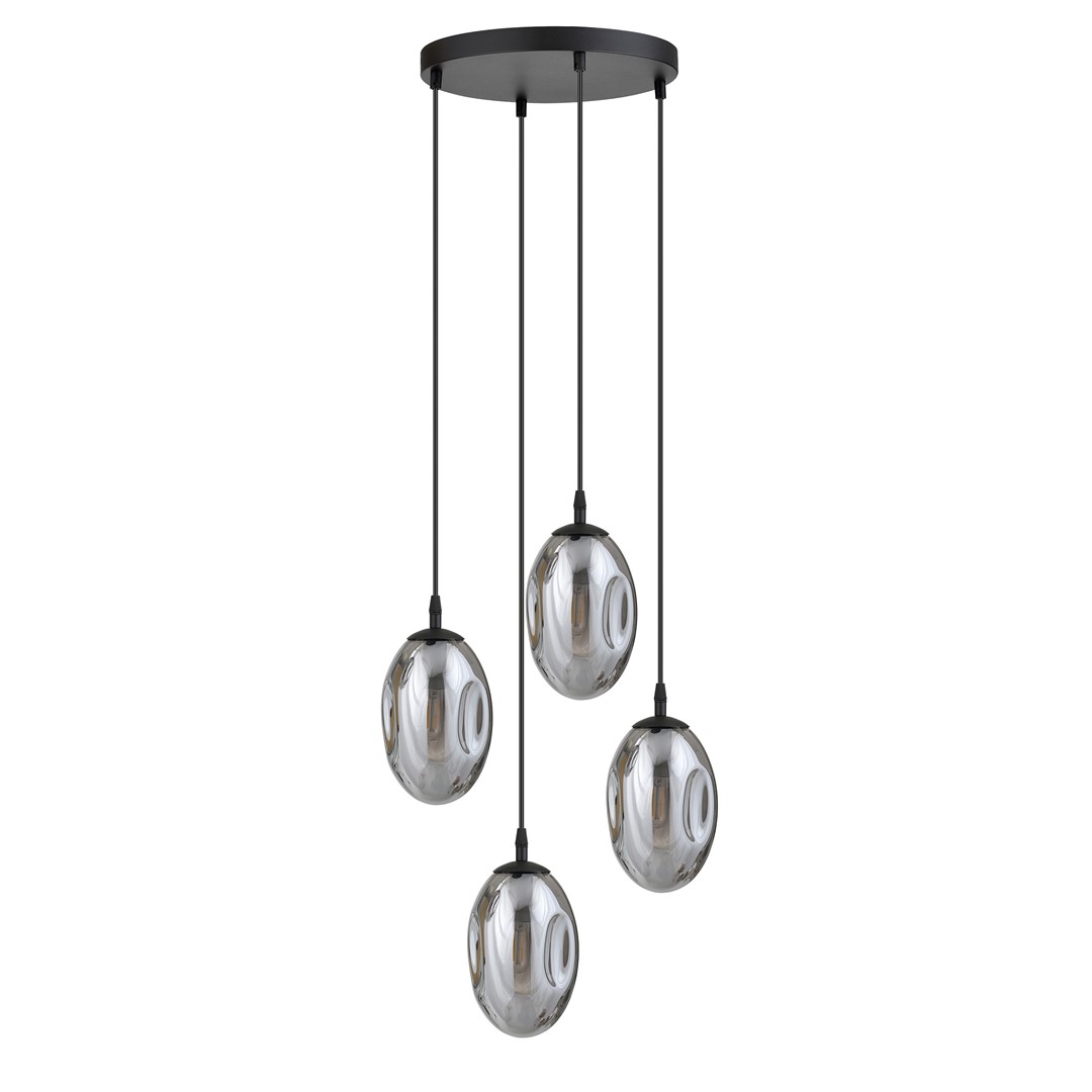 Emibig Visilica ASTRAL 230V 10W MAX LED E14 Čelik/ Staklo Crna