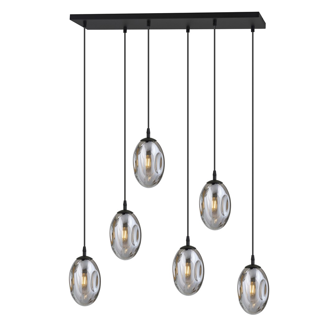 Emibig Visilica ASTRAL 230V 10W MAX LED E14 Čelik/ Staklo Crna