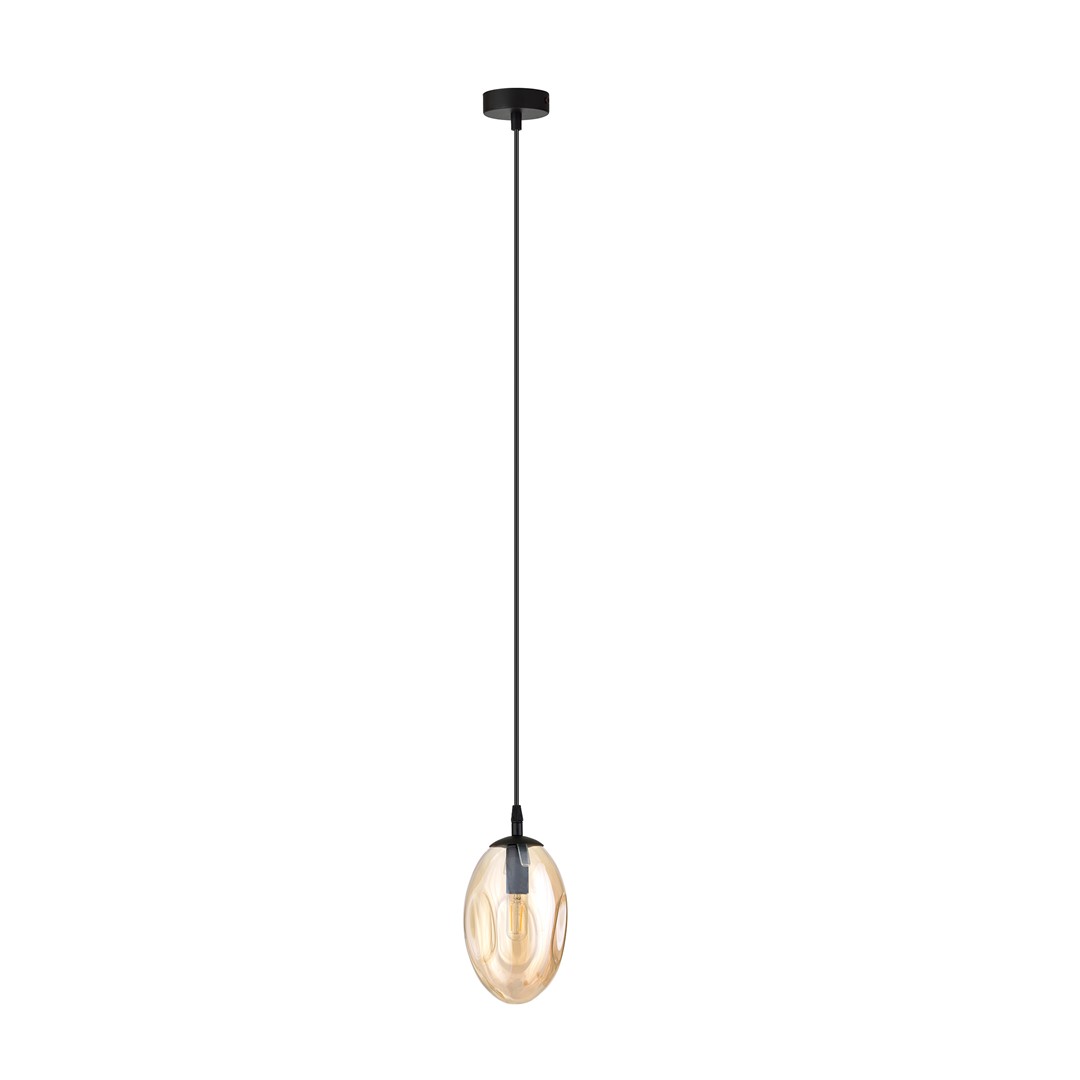 Emibig Visilica ASTRAL 230V 10W MAX LED E14 Čelik/ Staklo Crna