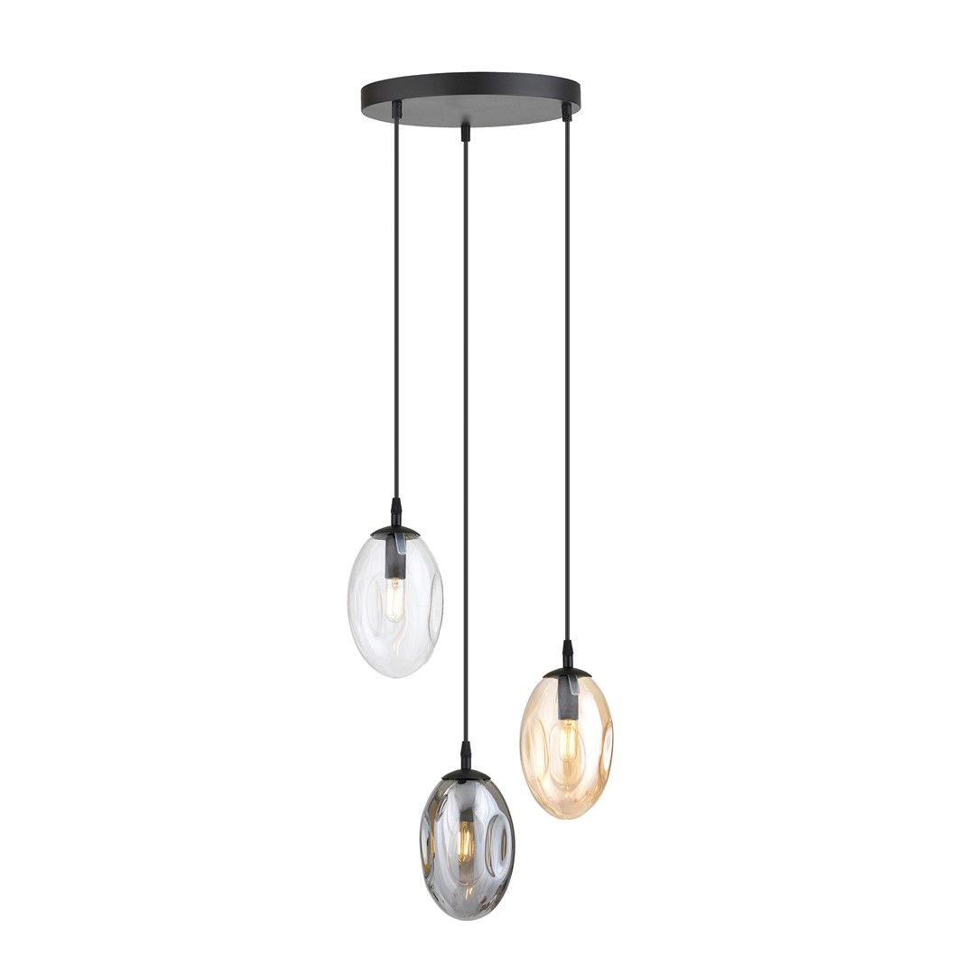 Emibig Visilica ASTRAL 230V 10W MAX LED E14 Čelik/ Staklo Crna