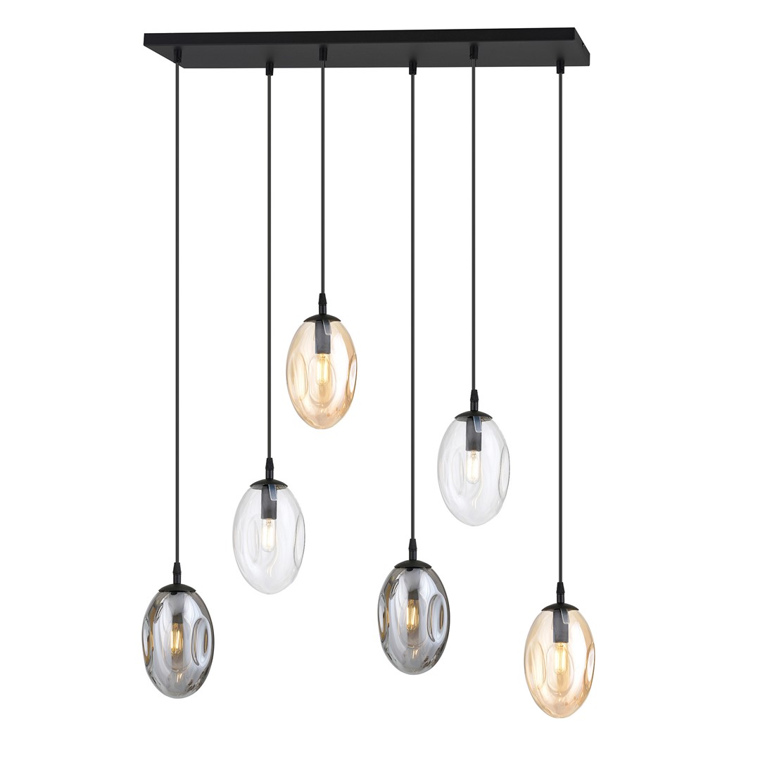 Emibig Stropna svjetiljka ASTRAL 230V 10W MAX LED E14 Čelik/ Staklo Crna