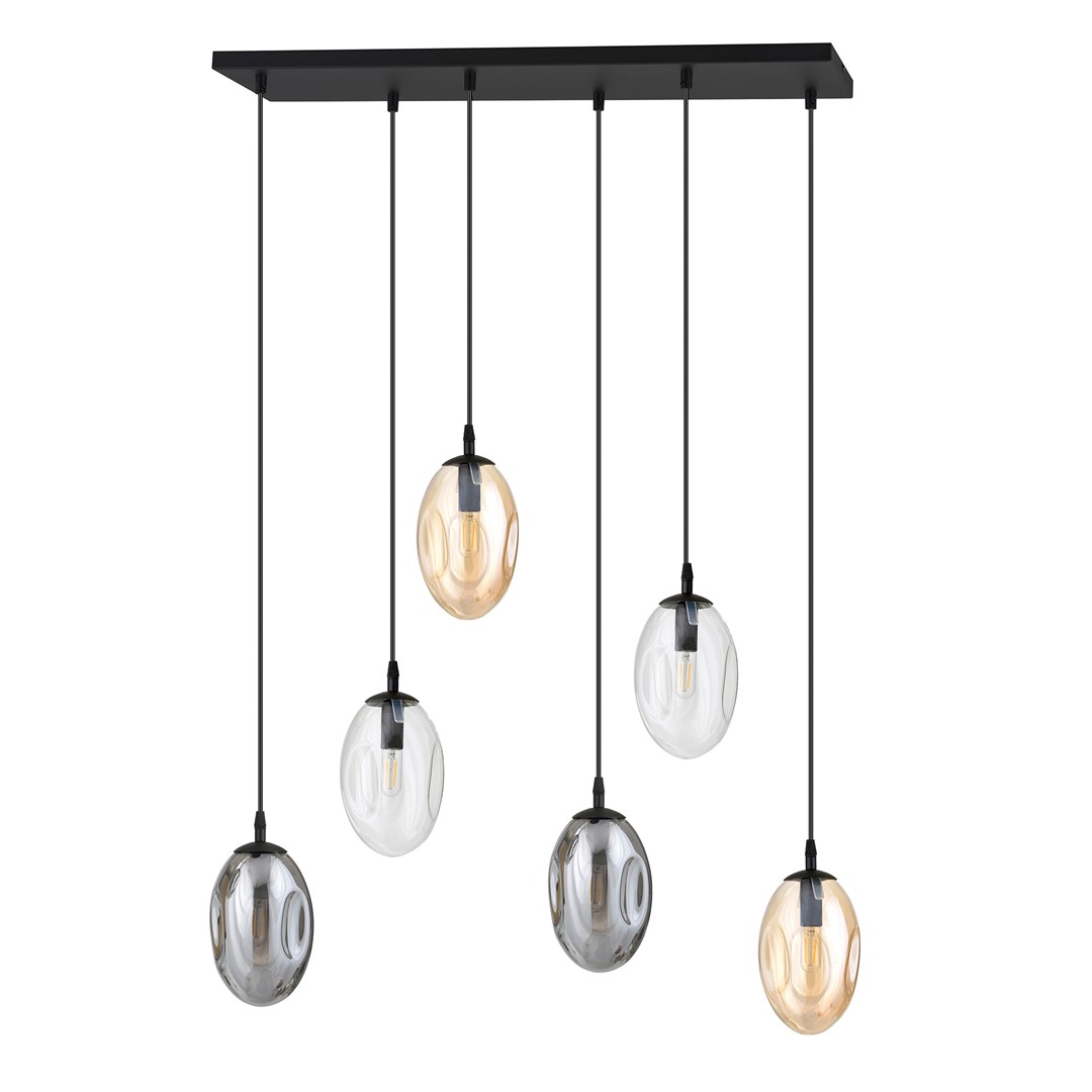 Emibig Stropna svjetiljka ASTRAL 230V 10W MAX LED E14 Čelik/ Staklo Crna
