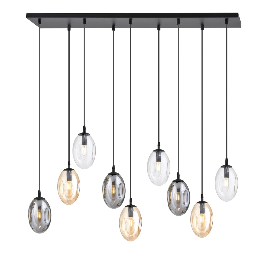 Emibig Stropna svjetiljka ASTRAL 230V 10W MAX LED E14 Čelik/ Staklo Crna
