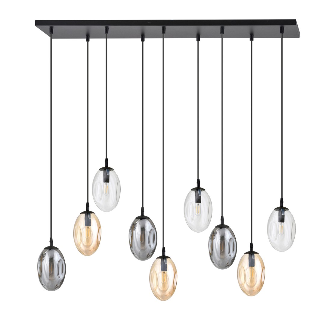 Emibig Stropna svjetiljka ASTRAL 230V 10W MAX LED E14 Čelik/ Staklo Crna