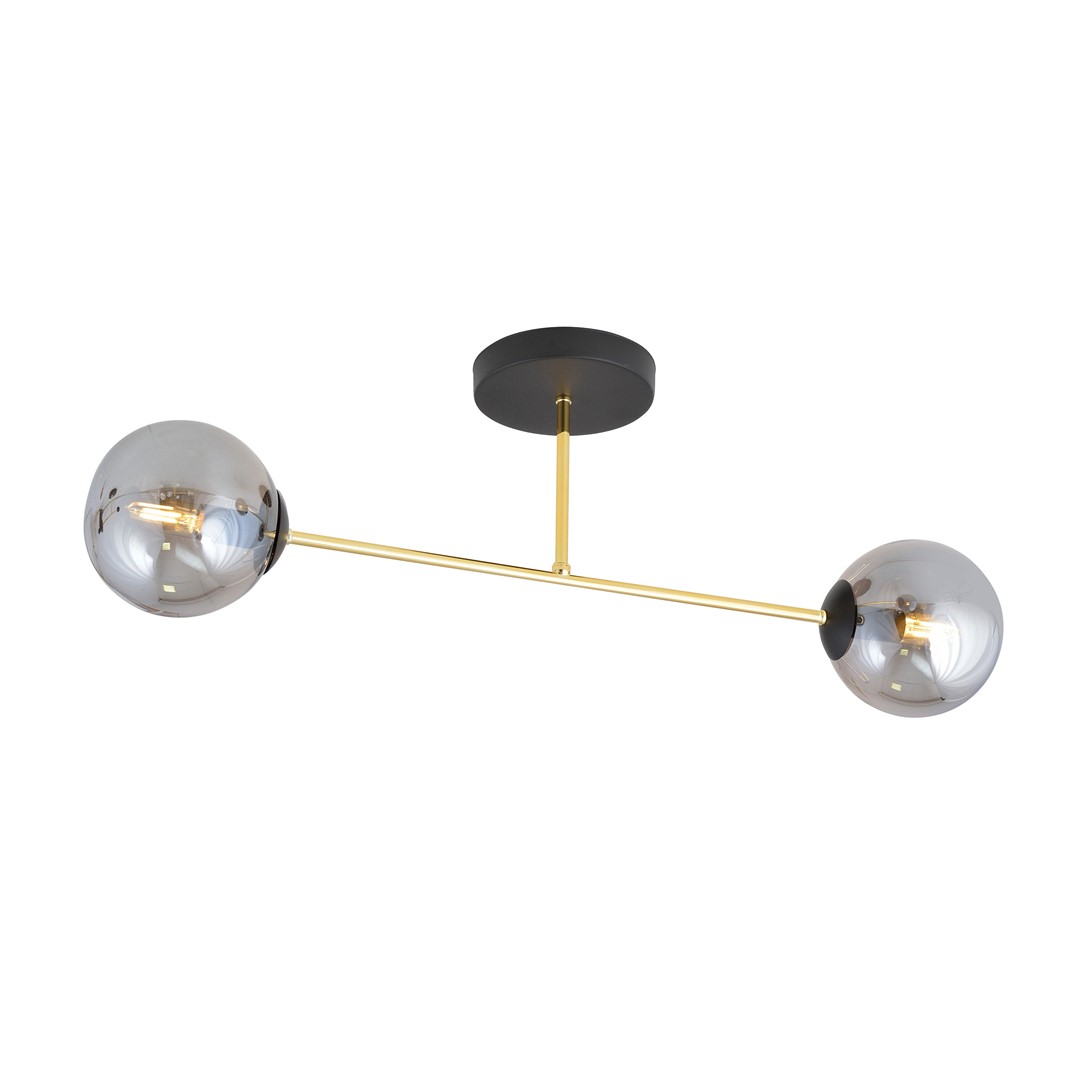 Emibig Stropna svjetiljka MAGNUM 230V 10W MAX LED E14 Čelik/ Staklo Crna/ Zlatna