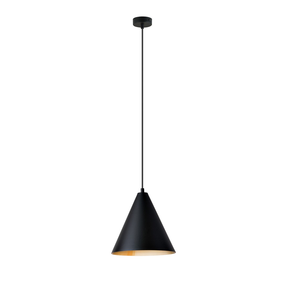 Emibig Visilica REBEL 230V 15W MAX LED E27 Čelik Crna/ Zlatna