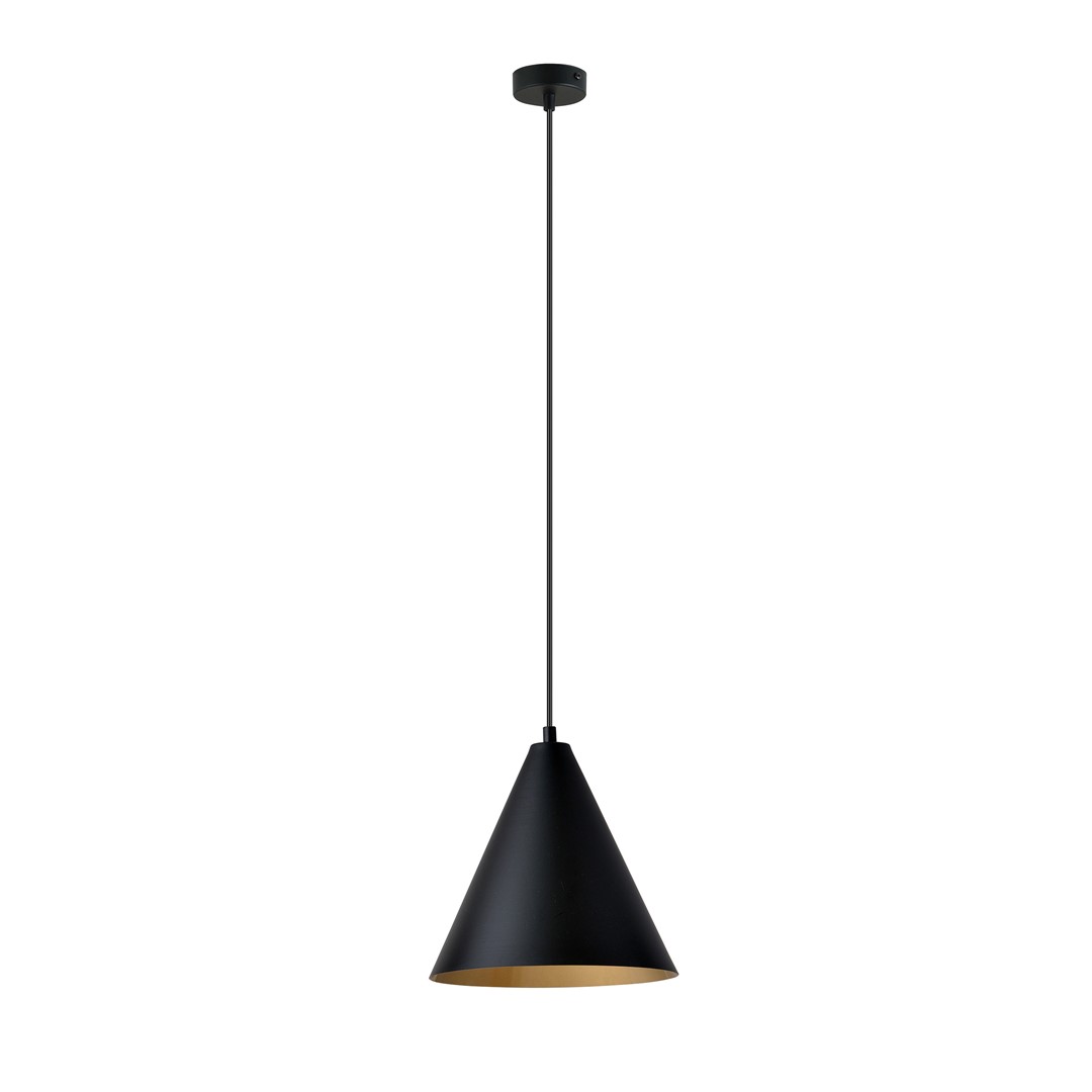 Emibig Visilica REBEL 230V 15W MAX LED E27 Čelik Crna/ Zlatna