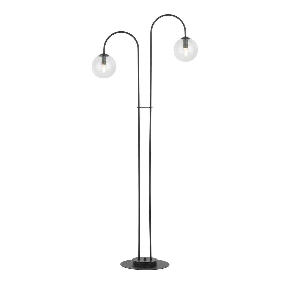 Emibig Luster ARCHI 230V 10W MAX LED E14 Čelik/ Staklo Crna