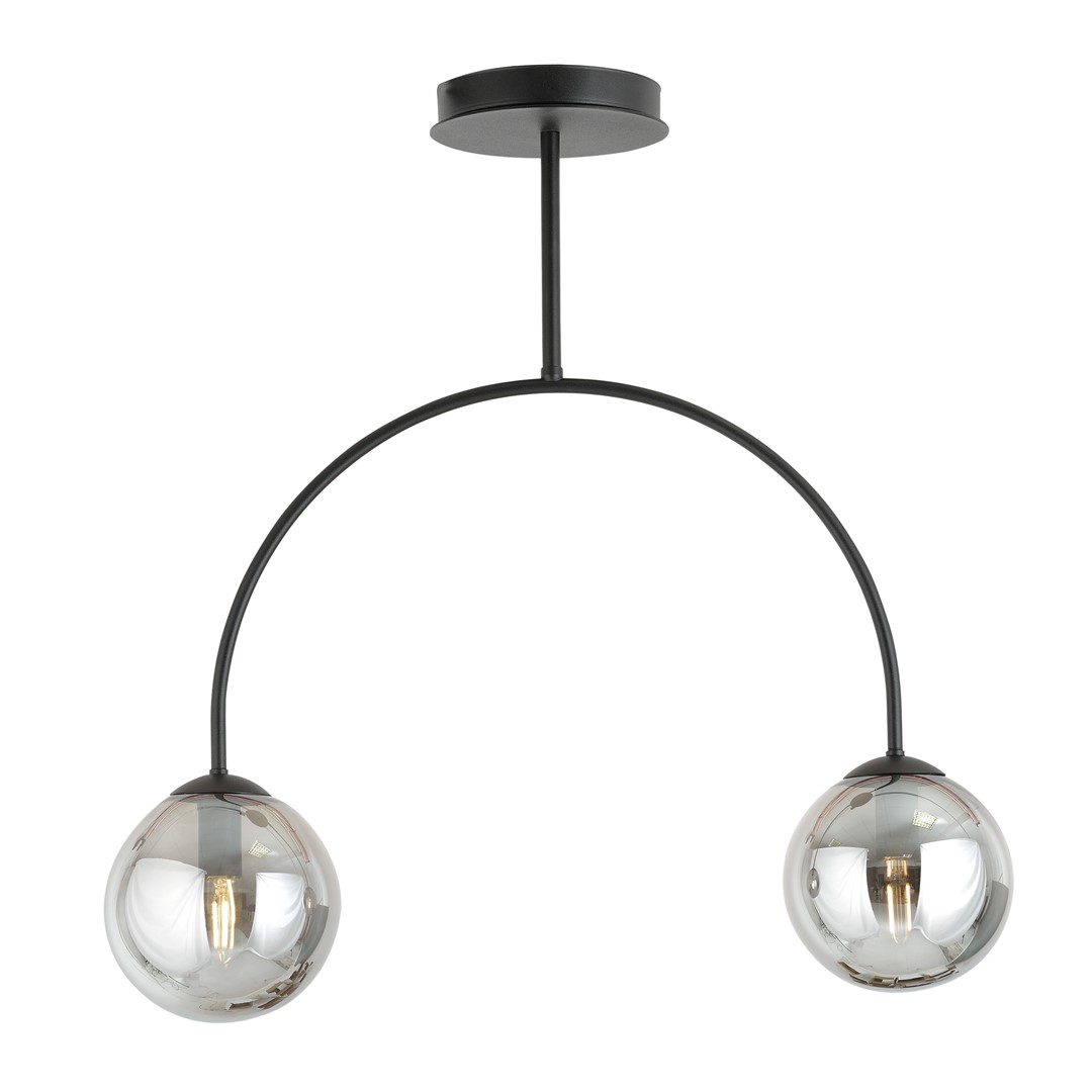 Emibig Luster ARCHI 230V 10W MAX LED E14 Čelik/ Staklo Crna
