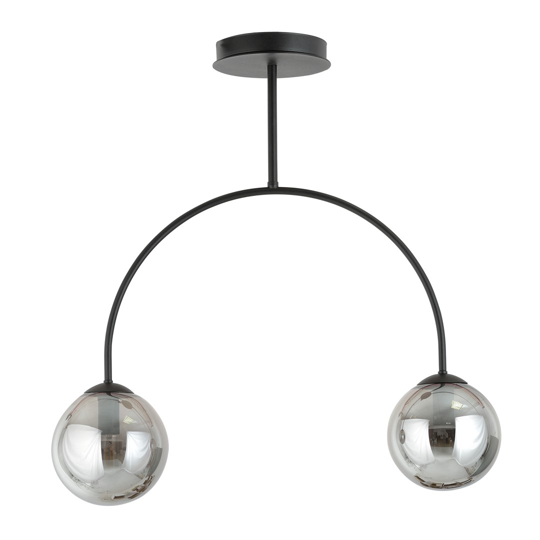 Emibig Luster ARCHI 230V 10W MAX LED E14 Čelik/ Staklo Crna